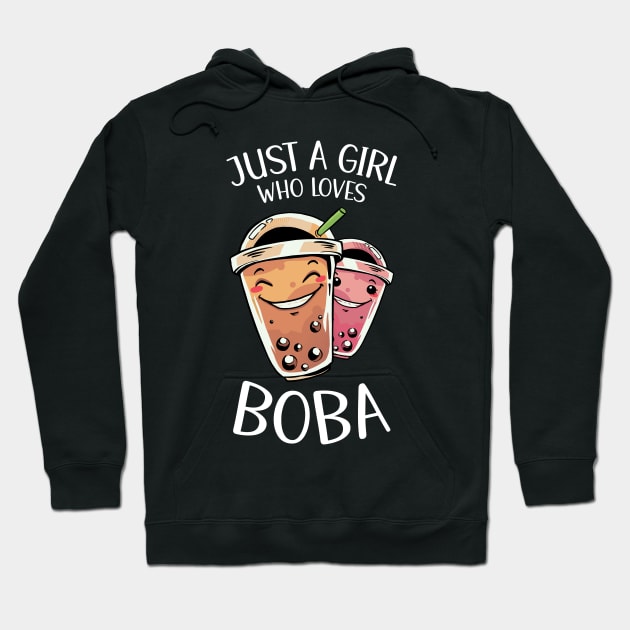 Just A Girl Who Loves Boba Hoodie by OnepixArt